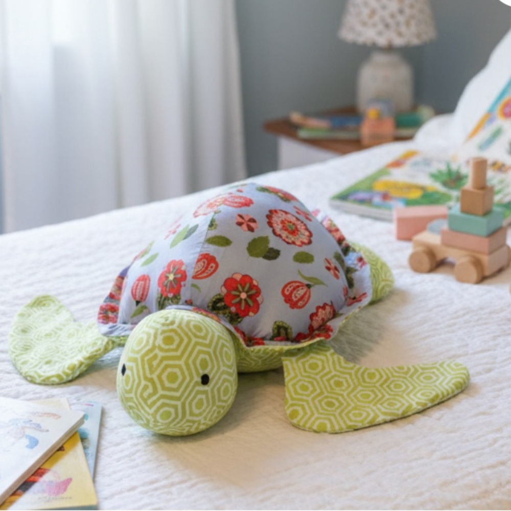 Floral Sea Turtle Plush Toy
